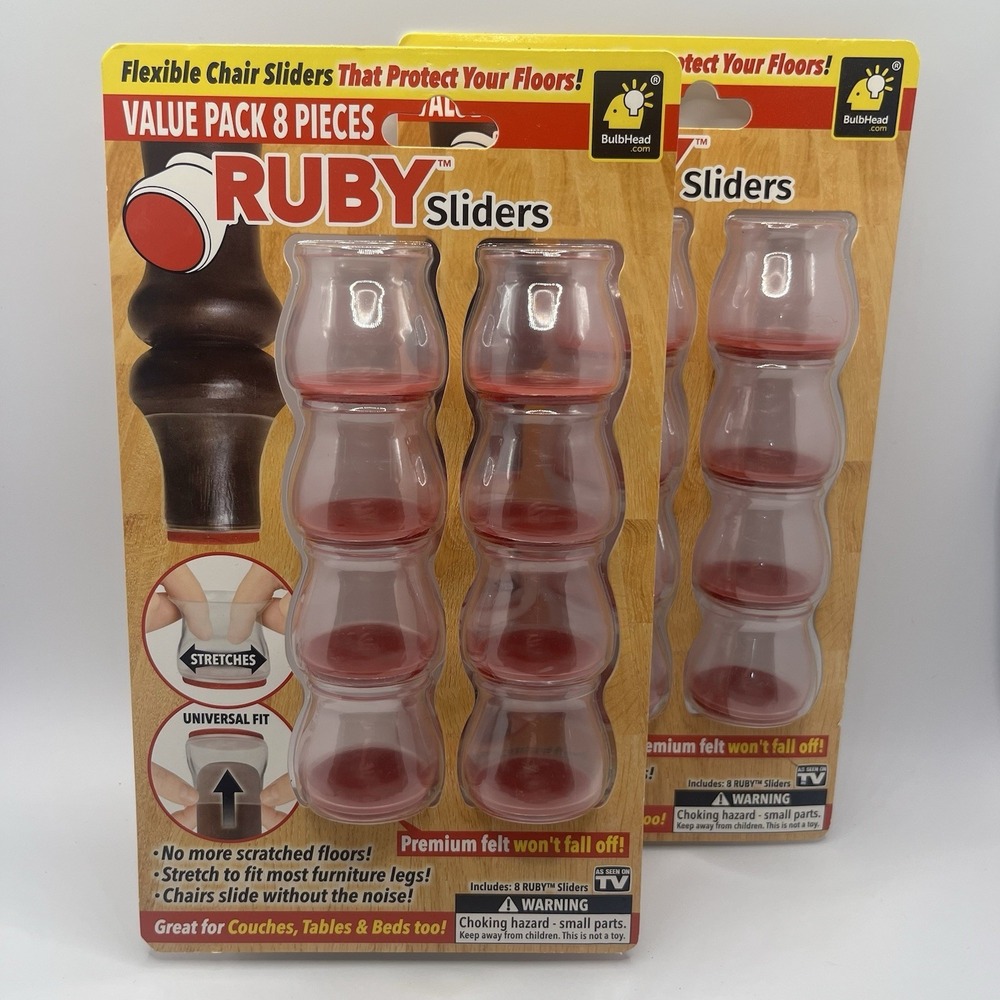 2x-Ruby Sliders As Seen On TV by BulbHead 8 Pack (16 Total) NEW